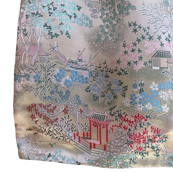 Parallel Oriental Silk Skirt Size 4 - Picture 3 of 4